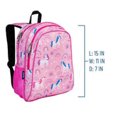 Wildkin Rainbow Unicorns Sidekick Backpack School Bag Dimensions