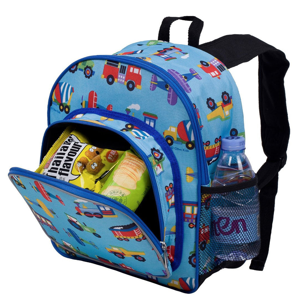 Wildk Pack 'n Snack Backpack, Olive Kids Heroes, 12