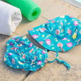 Bumkins UPF50+ Swim Diaper and Sun Hat Set - Mermaid - Petit Fab