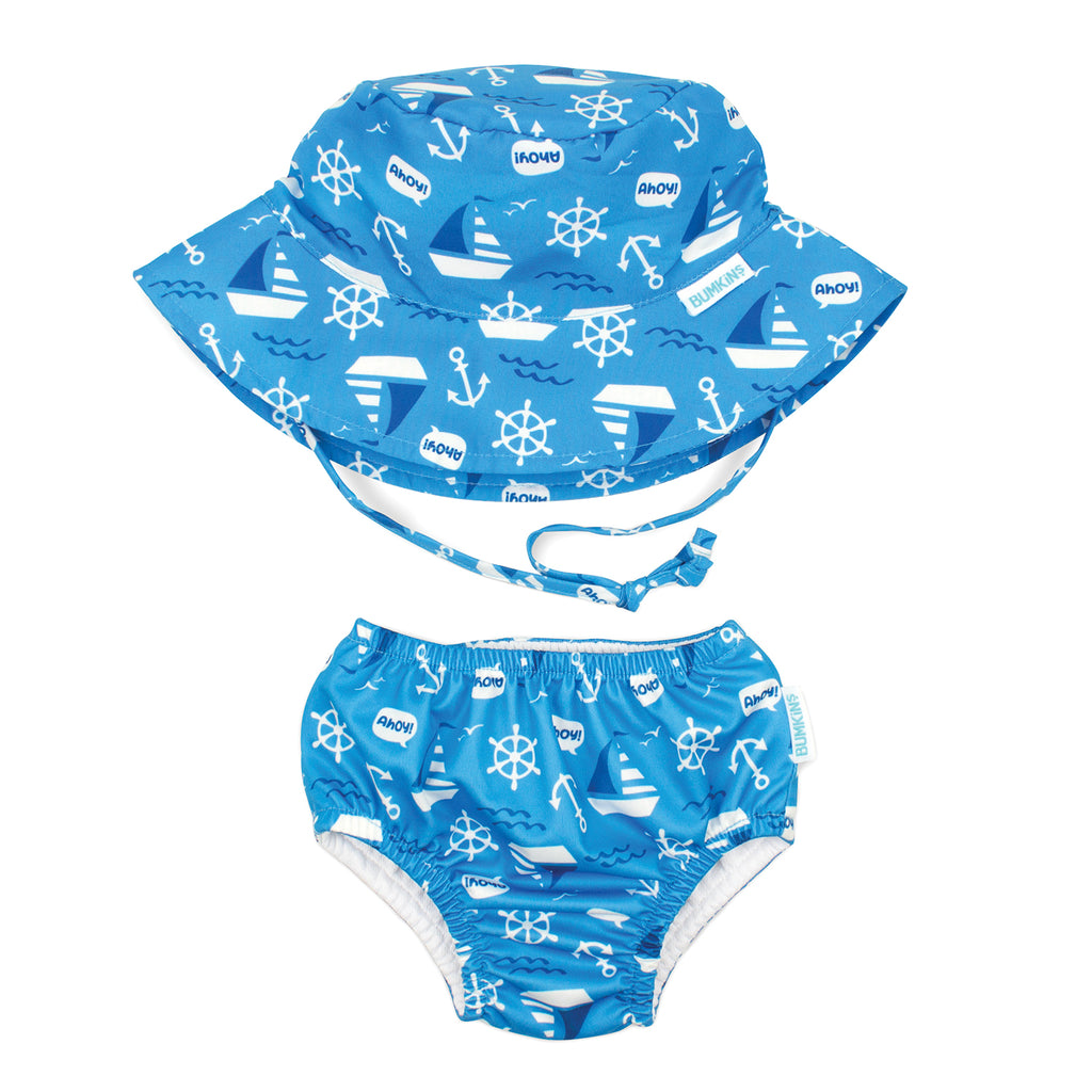 Mermaids Bumkins Swim Diaper Bumkins UPF50+ Swim Diaper And Sun