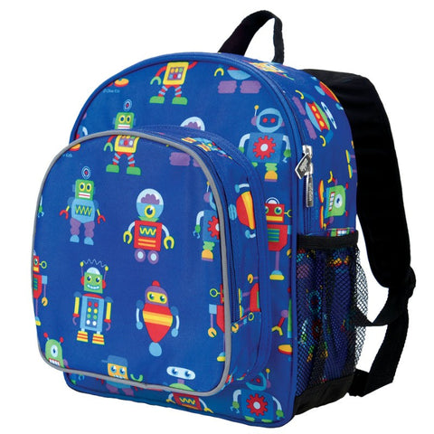 Wildkin Olive Kids Robots Pack 'n Snack Backpack Backpack - Petit Fab Singapore