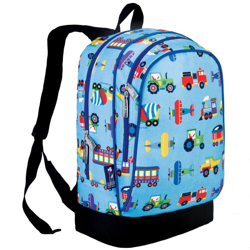 Wildkin Olive Kids Trains, Planes Trucks Sidekick Backpack