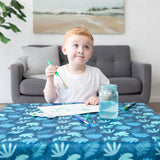 Bumkins Multipurpose Waterproof Splash Splat Mat - Blue Tropic (For Highchair, Arts & Crafts, Picnic)