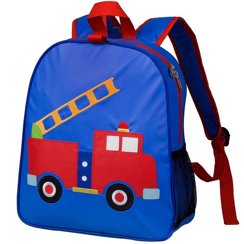 Wildkin Olive Kids Fire Truck Embroidered Backpack School Bag - Petit Fab Singapore