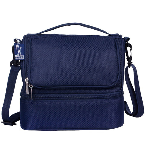 Wildkin Rip-Stop Blue Double Decker Lunch Bag [BPA-Free] - Petit Fab Singapore