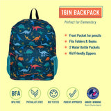 Wildkin Jurassic Dinosaurs 16 inch Backpack School Bag (For Primary School)