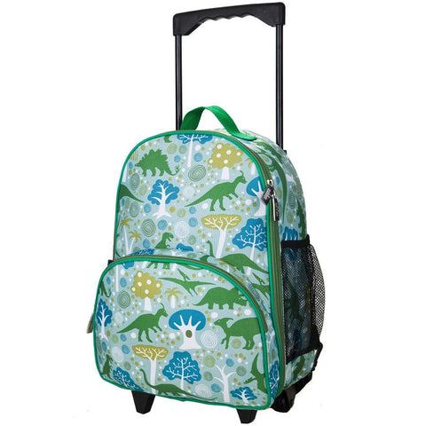 Wildkin Olive Kids Dinomite Dinosaurs Rolling Luggage Trolley Bag - Petit Fab Singapore
