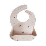 Mushie Baby Silicone Bibs - Prints (Assorted Colors) - Petit Fab
